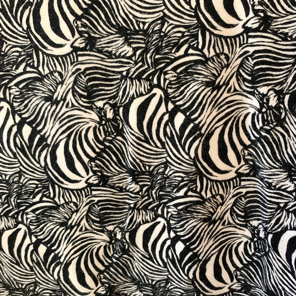 Kim Rogers ¾ Sleeve Zebra Print Top – Large, stretch